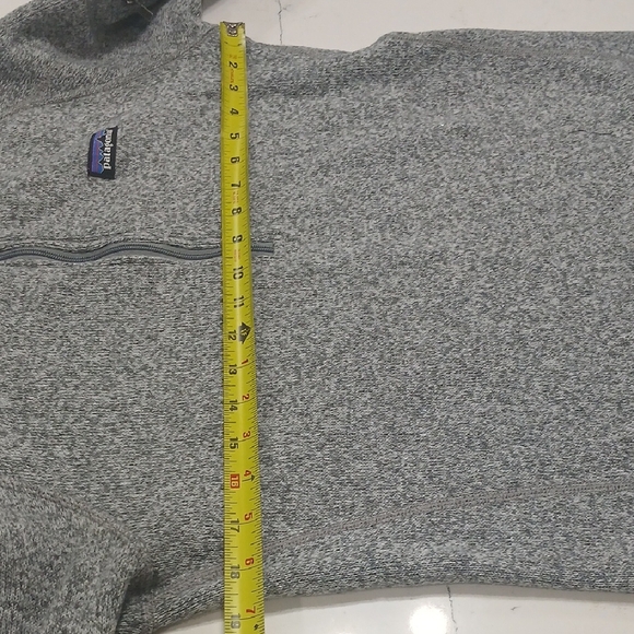Patagonia Heather Gray Quarter-Zip Fleece Sz M Gentle Used Has A Logo In Back - Picture 11 of 12